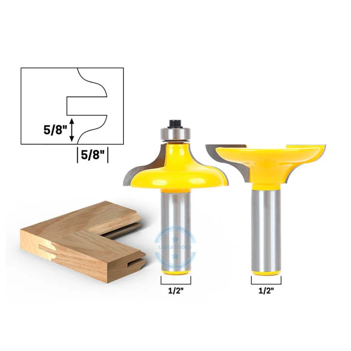 L-N110 2pc 1/2" Shank Entry Door for Long Tenons Router Bit Woodworking Cutter Woodworking Bits Tenon Cutter for Woodworking