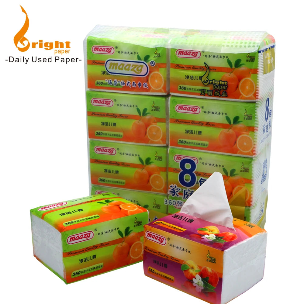 MAAZA White Ultra Soft Special Texture Travel Use Facial Tissue Paper 100 Sheets 14 Gsm