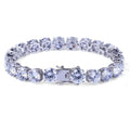 Hip Hop Bling Iced Out Mens Hip Hop Bracelet Zircon Tennis Chain Bracelets Women Men 1 Row CZ Link Chain Jewelry Gold Silver