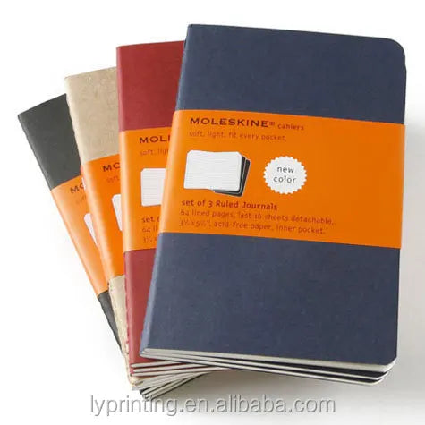 Personalized Cheap Price Simple Sewing Binding Color Covered Custom Printed Recycled Paper School Exercise Book Stationery