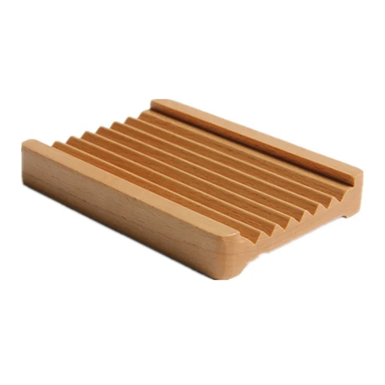 Classical Hot Sell Handmade Eco-Friendly Waterproof Anti-Odor Durable Beech Wood Soap Dish Holder Tray