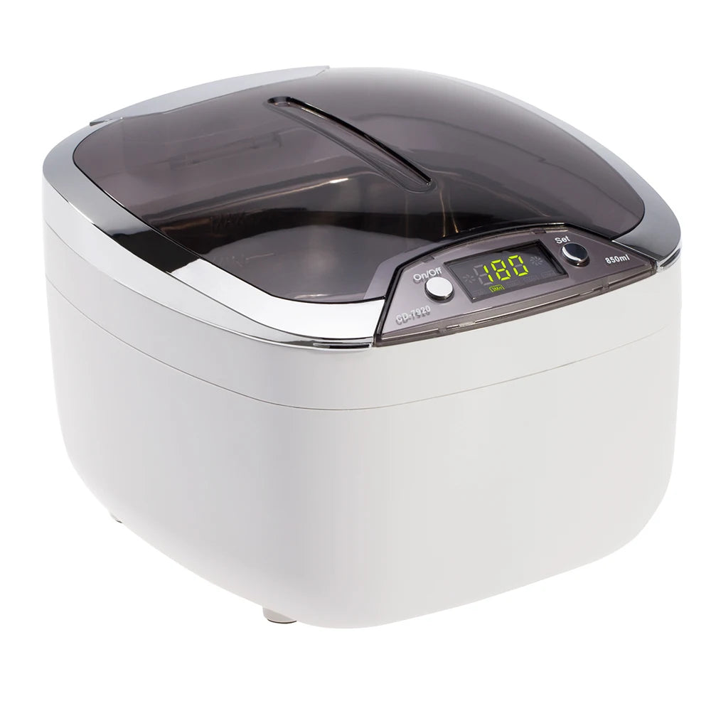 Ultrasonic Cleaner 850ml Ultrasonic Jewellery Cleaner Machine LCD Screen with 5 Digital Timer for Jewelry CD DVD Watches Denture