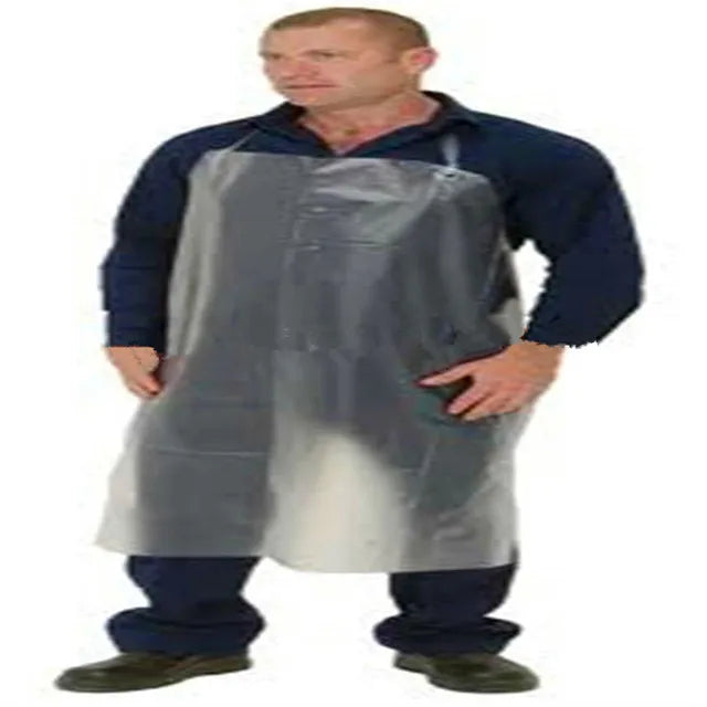 Transparent Heavy-Duty PVC Adult Apron Sanitary Sleeveless Design