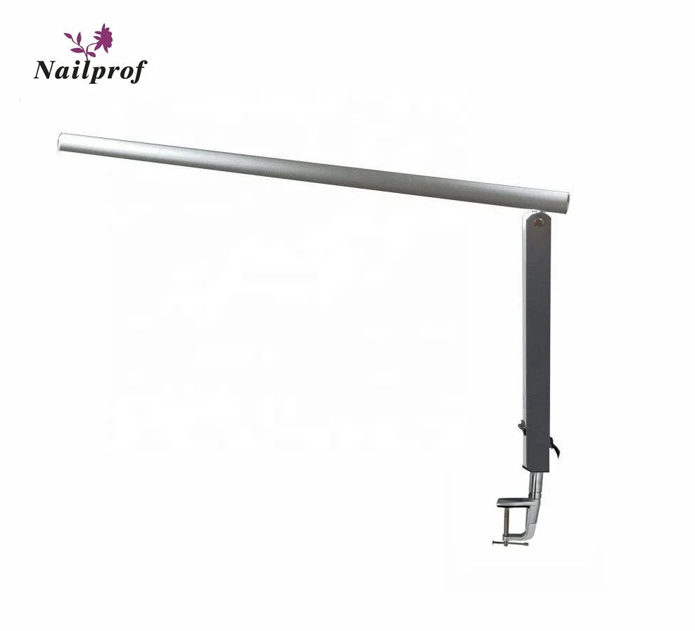 Nailprof Portable Aluminum Led Manicure Table Nail Desk Lamp with Clamp 62x30x21cm 10W Model LN-91B 50 Beads
