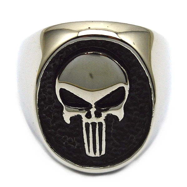 Factory Direct Supply High Quality Stainless Steel Engraved Skull Ring