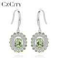 CZCITY Topaz Stone Wholesale Fashion Design 925 Sterling Silver Wire Earring
