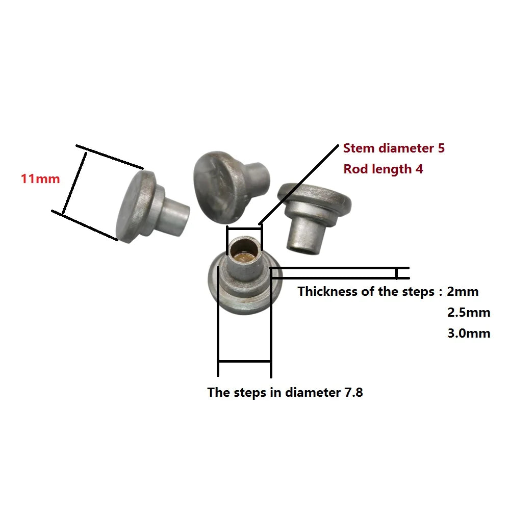 Flat Head Semi Tubular Shoulder Rivet for Shelves Calabash Hole Rack Semi-tubular Rivet 3/16*3/8