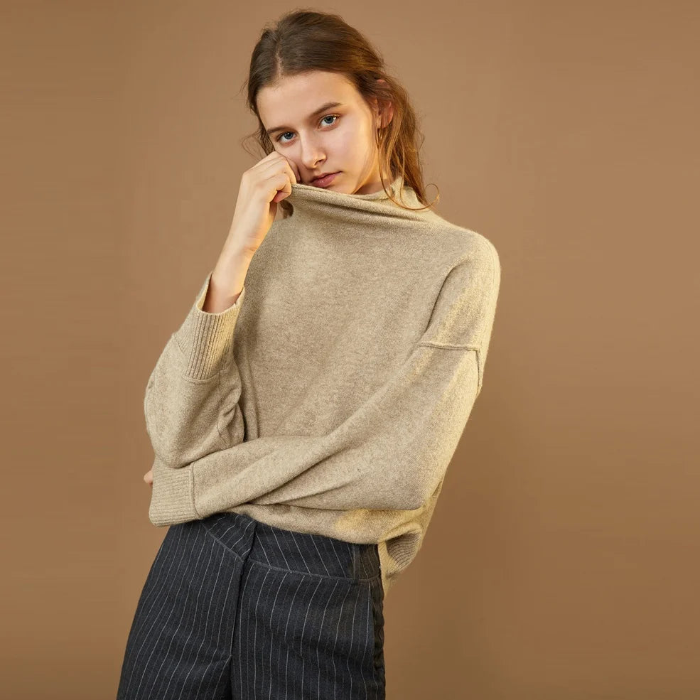 Latest Design Oversized Ladies Cashmere Knitted Pullover Sweater