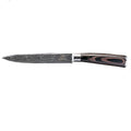 Yangjiang 5.5 Inch Damascus Steel Kitchen Knife with Wood Handle Universal Chef and Utility Knife for Food Buyers