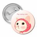 Metal Plastic Bottom Round Badge Blank Custom Service Wholesale 58mm Pin Badge