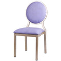 Luxury Contemporary Metal Round Back Dining Chairs for Hotel Wedding Banquet Home Furniture with Strong Frame