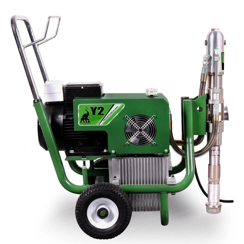 Electric Airless Putty Spray Machine Y2 Hydraulic Piston 220V Motor 3kw Power 228Bar Max Pressure 10L/min Max Flow