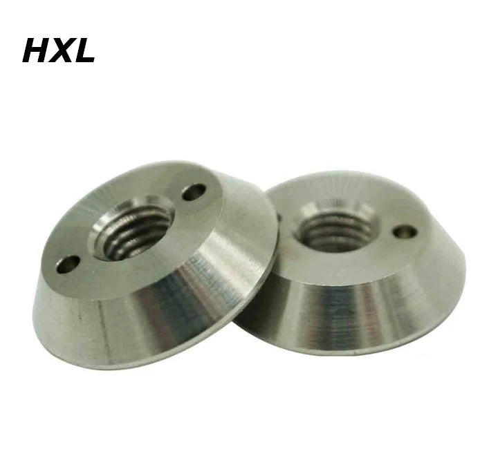 OEM Stainless Steel 316 Nickel Plated Passivated CNC Machined Precise M8 Two 2 Hole Security Nut for Healthcare Applications