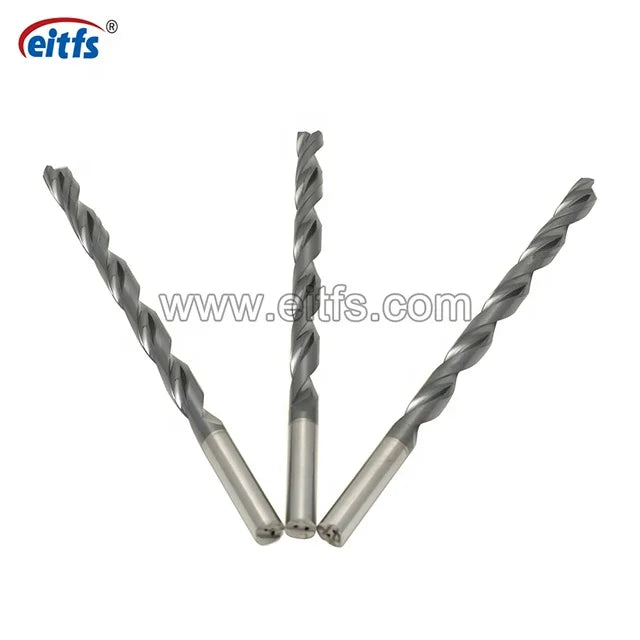 Customize 8D Long Shank Solid Carbide Single Flute Taper Twist Drill Bit with Black Oxide Finish 3-40mm Dia CNC Manufacturer