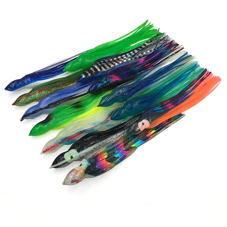 10inch Soft Plastic Octopus Skirt Saltwater Tuna Fishing Lure Octopus Bait Fishing Tackle Outdoor Sport