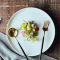 FENN Hot Sale 10" Matte Glaze Dinning Charger Plates Plain White Ceramic Dinner Plate for Wedding