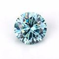 Starsgem Round Hearts and Arrows Cut Color Moissanite 1ct 6.5 mm Loose Stone Aqua Moissanite
