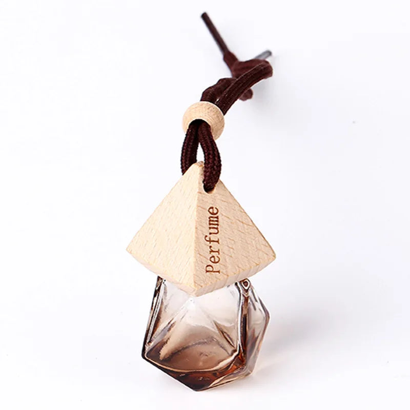 Hanging Car Perfume air Freshener 8 ml Car Perfume Glass Bottle with logo