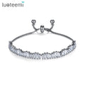 LUOTEEMI Newest Black Color Chain Link Bracelet CZ Micro Pave Pulseira Feminina Jewellery Gift Party