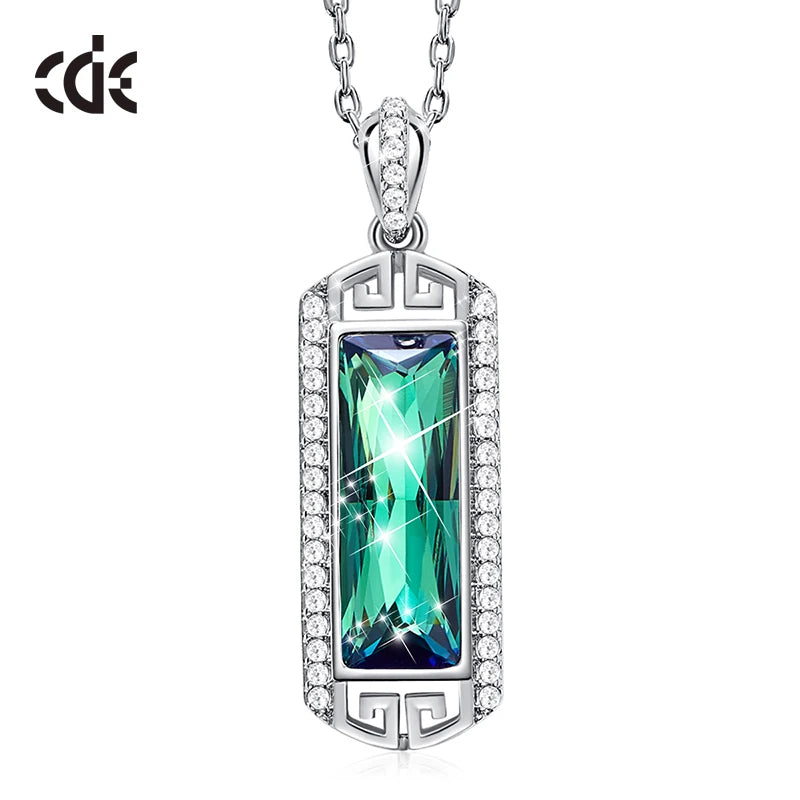 Best Seller 925 Silver Crystal Jewelry Necklace for Women Elegant Halsketten for Women's Elegant Crystals