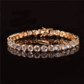 Brass Tennis AAA CZ Bling Bling 3mm 4mm 5mm 1 Row Cubic Zirconia Classic Iced Tennis Bracelet Iced Out Jewelry