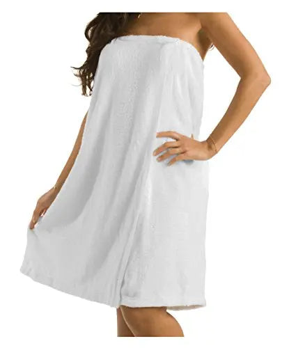 Cheap Hotel Women White Cotton Terry Cloth Shower Body Wrap Soft Comfortable Plus Size Spa Towel