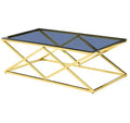 Laynsino Golden Stainless Steel Coffee TableHigh Quality Coffee Table Tea Table Set  for Living Room Furniture