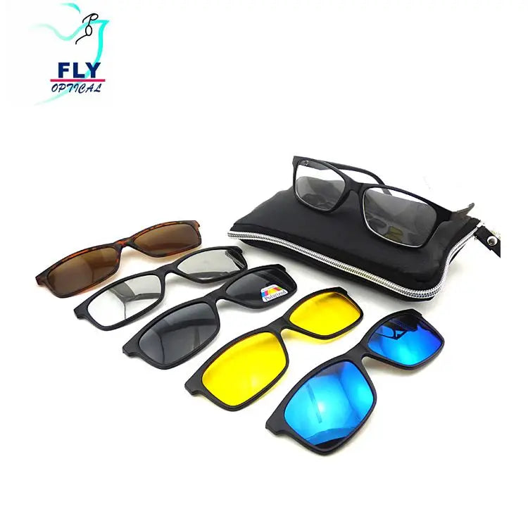 2020 Good Design Polarized Clip on Sunglasses Optical Eyewear with Magnetic Sun Glasses for Drivers