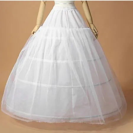 Women Bridal 3 Hoops Petticoat Ball Gown Wedding Dress Bustle Underskirt WF939