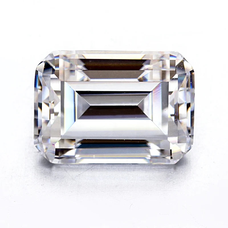 Guangxi Wuzhou Starsgem Wholesale Lab Created 3ct GH Color Moissanite Emerald Cut Octagon Shapes Loose Gemstones Color Play/Fire