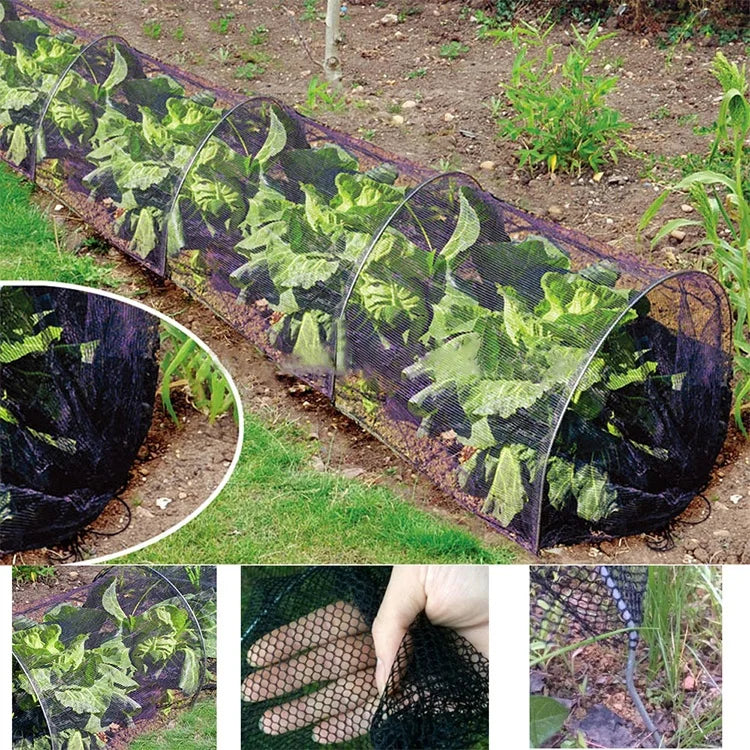 Factory Direct Sale Garden Fishnet Fabric Grow Tunnel Cover Low Hoop Netting 300x45x45cm Durable Recyclable JDM Brand for Season