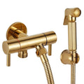 Modern Wall-Mounted Concealed Gold Handheld Stainless Steel Bathroom Bidet Sprayer Set