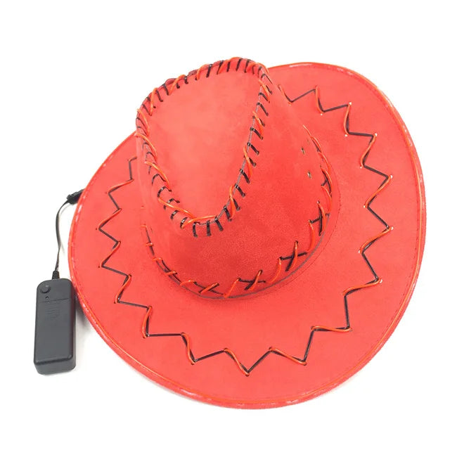 2025 Lighting up Party Cowboy Hats Led Star Cowboy Hat