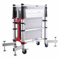 SOYOUNG SYTSL-210 GS/EN131 Certified Modern Aluminum Telescopic Step Ladders Mobile Climbing Scaffold Domestic Ladders 150kg MegaBDM
