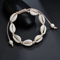 Handmade Natural Seashell Knit Bracelet Simple Shell Fashion Charm Bracelets for Women Beach Jewelry (KB8173)