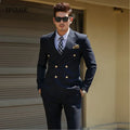 Latest Design Uniform Business Double Breasted Coat Pant Men Suit YF074