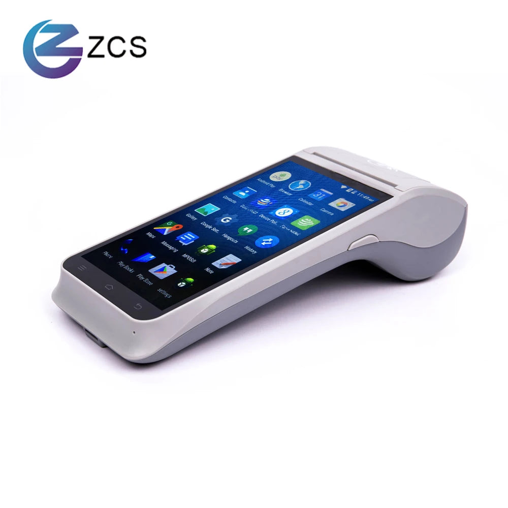 ZCS Z91 Handheld 4G Biometrics Collection Device GPS NFC Terminal POS with Printer for Top up