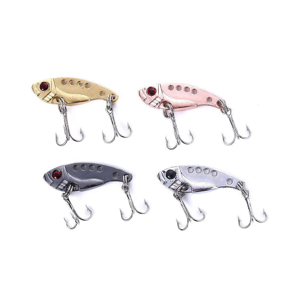 Hengjia Hard VIB Metal Blade Fishing Lure 35MM 3.2G Silver Vibration Bait