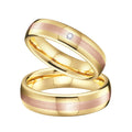 Custom Couple Tungsten Carbide Rings Men Finger Wedding Bands Jewelry Women 18K Rose Yellow Gold Plated Rings
