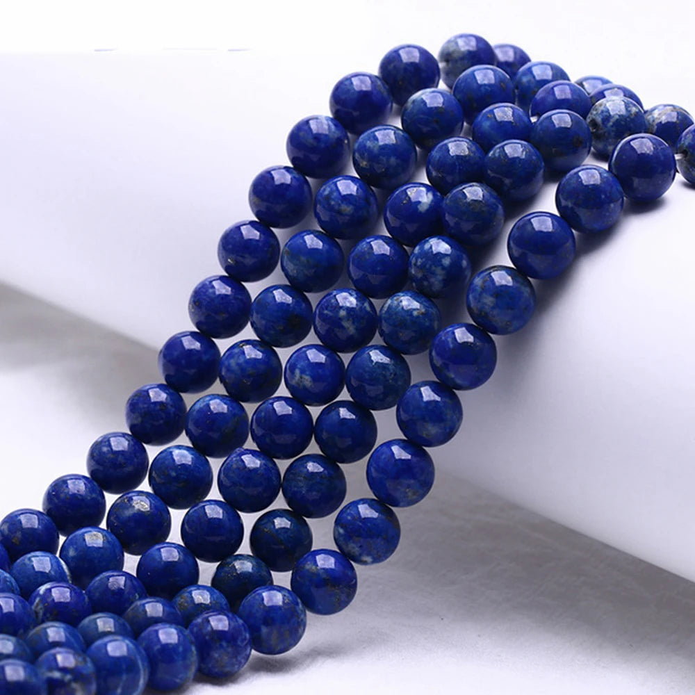 Wholesale 4A 5A 6A 7A Natural Lapis Lazuli Jewelry Gemstone 3-10mm Lapiz Beads Natural Loose Stones