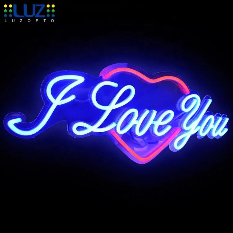 Custom Neon Sign I Love You LED Light Custom Word Letter and Logo Acrylic 12 Advertising Light Boxes LUZ Custom Designs 1 Year1
