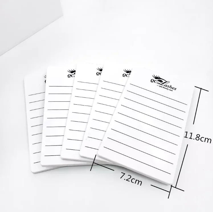 Custom Logo Eyelash Extension Crystal Pallet Acrylic Lash Tile Hand Plate Lash Holder Adhesive Glue Eyelash Tools Pallet Holder