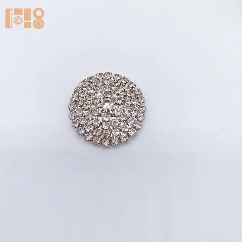 Fashion Accessories Plated Crystal Rhinestone Brooch for Wedding Invitations Scarf Clips Hijab With Number Pattern Bags Parties