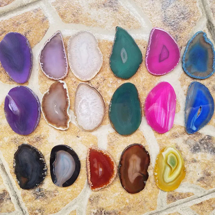 AB0216 40X70mm Wholesale Agate Slicesagate Stone Slicenatural Polished Agate Slices