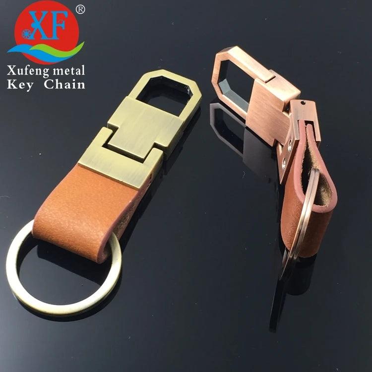Fashion Men Leather Key Chain Custom Creative Metal Keychain