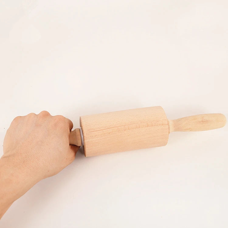 Natural House Eco-Friendly Beech Wood Kitchen Tools 30.5CM Baking Tool Handle Roller Rolling Pin with Custom Logo