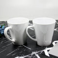 12oz White Cone Ceramic Cup Sublimation Blank Coffee Mug for Christmas/New Year/Business