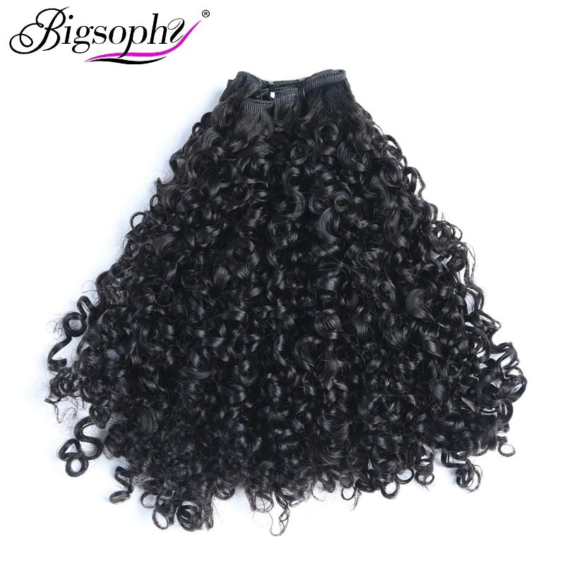 Raw Indian Virgin Remy HairUnprocessed Virgin Indian Human Hair Funmi Hair BundlesCuticle Aligned Pixie Curl Human Hair Weave