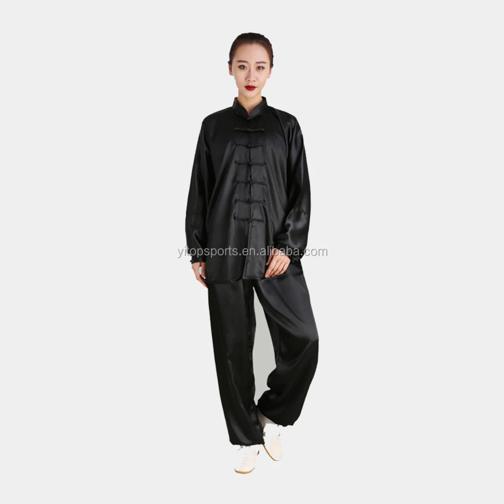 Wholesale Satin Comfortable Wushu Martial Art Uniform Chinese Traditional Tai Chi Kung Fu Uniform