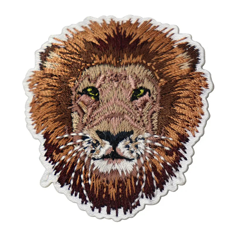 Custom Logo Embroidery Lion Patch for Jacket Lion Patch